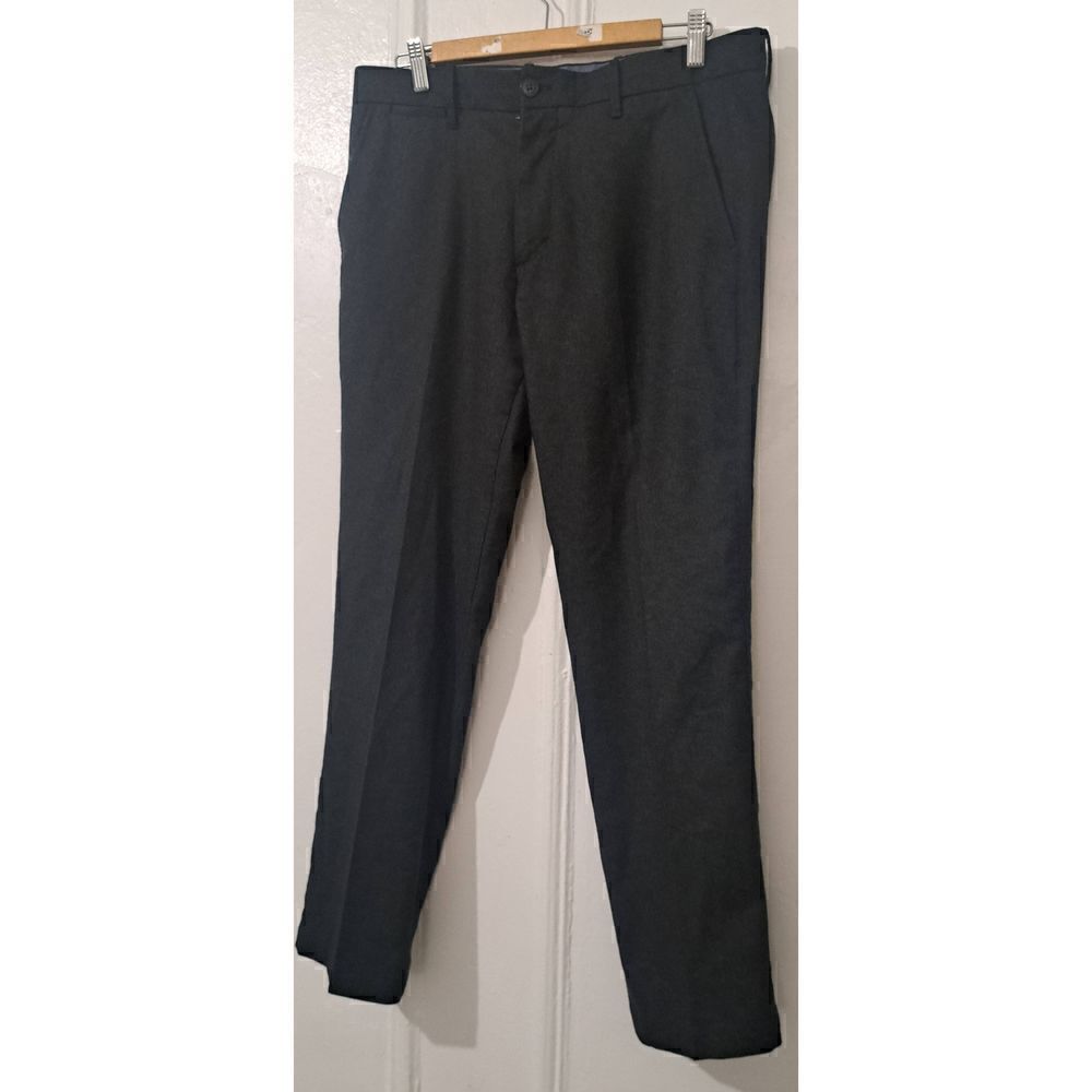 Gap mens 33×30 gray dress pants ITALIAN WOOL straight trousers work office